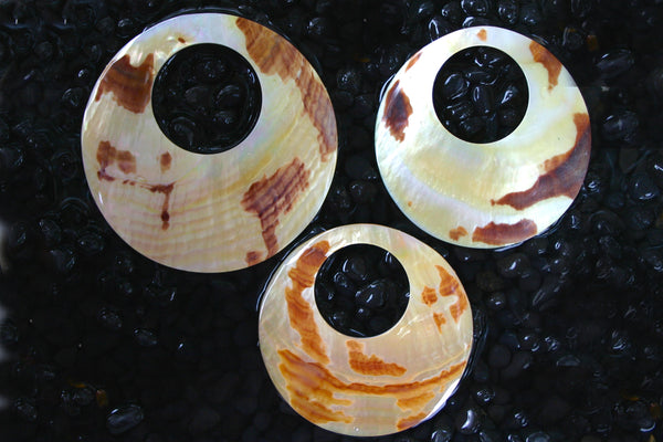 Tiger Mother of Pearl Shell Jewellery Pieces - Donut